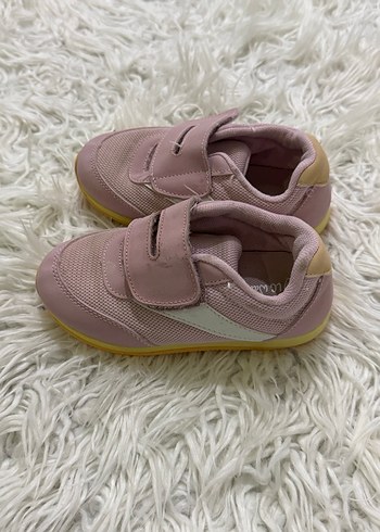 Kız Çocuk Pudra Pembe Cırtcırtlı Spor Ayakkabı - Görsel 2