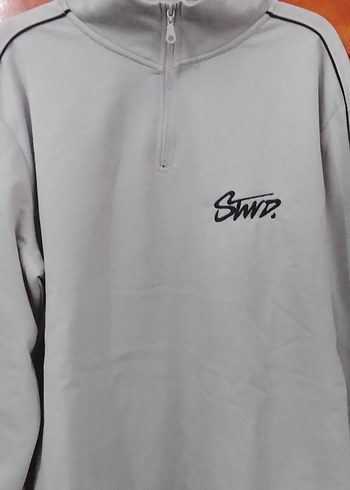 Gri Fermuarlı Erkek Sweatshirt - Görsel 2