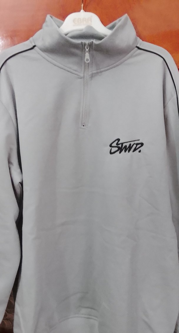 Gri Fermuarlı Erkek Sweatshirt - Görsel 2