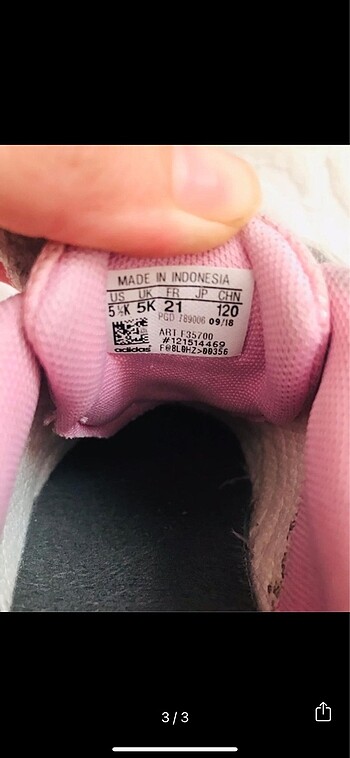 21 Beden Kız bebek adidas orjinal ayakkabı 21 numara