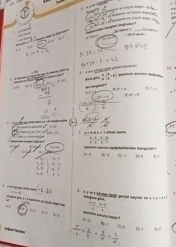 Beden Renk Orijinal Matematik tyt matematik soru Bankası