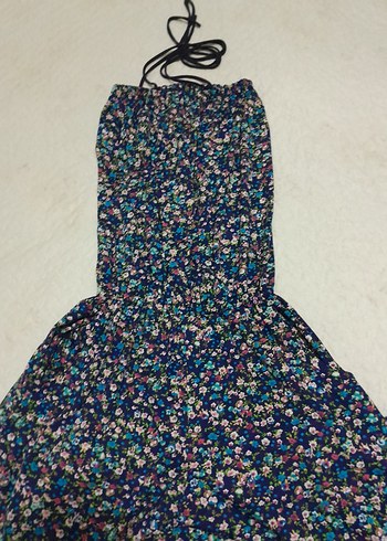 Renkli Bağcıklı Uzun Kadın Tulum - Görsel 2