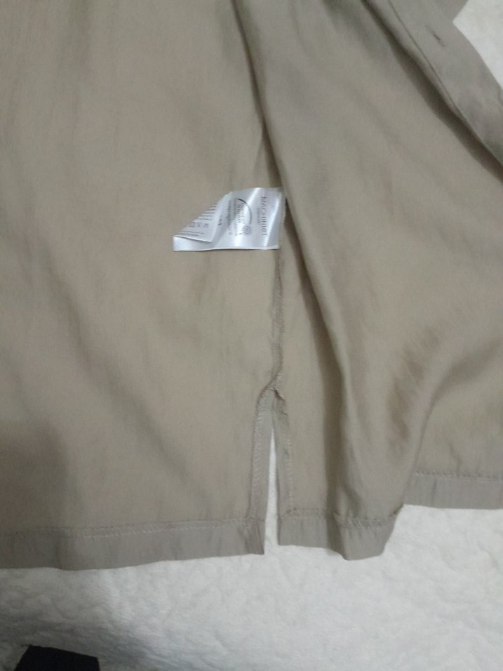 Bej Keten Düğmeli Kısa Kollu erkek Gömlek - Görsel 4