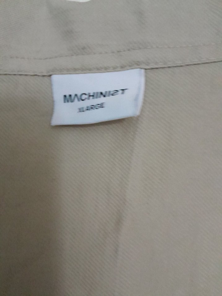 Bej Keten Düğmeli Kısa Kollu erkek Gömlek - Görsel 3