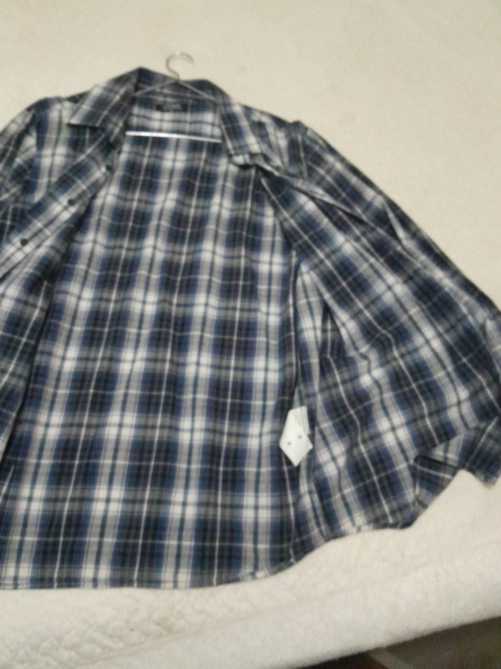 erkek Mavi Ekose Gömlek - Görsel 3