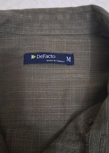 Düğmeli Keten erkek Gömlek - Görsel 2