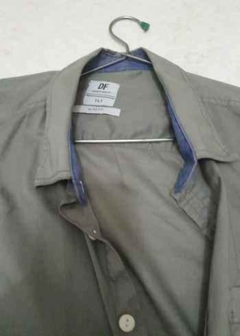 defacto Gri Erkek Düğmeli Uzun Kollu Gömlek - Görsel 2