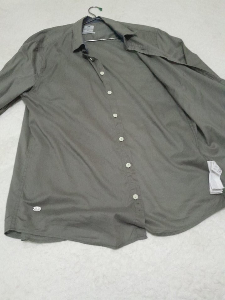 defacto Gri Erkek Düğmeli Uzun Kollu Gömlek - Görsel 3