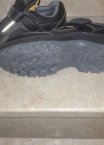 Siyah Biker iş Spor Ayakkabı Velcro - Görsel 3