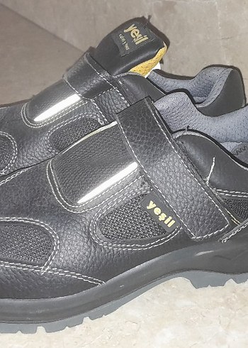 Siyah Biker iş Spor Ayakkabı Velcro - Görsel 2