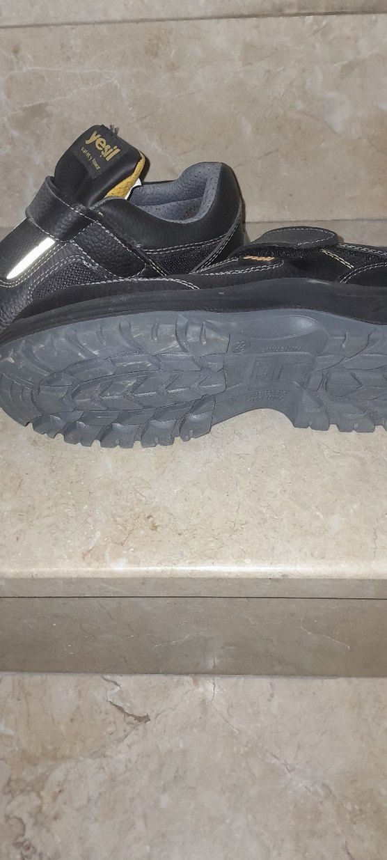 Siyah Biker iş Spor Ayakkabı Velcro - Görsel 3