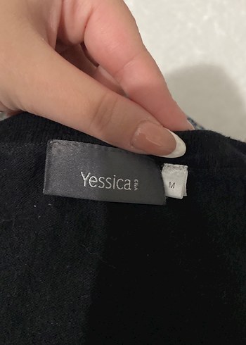 Çizgili Siyah Kadın Triko Kazak - Görsel 3