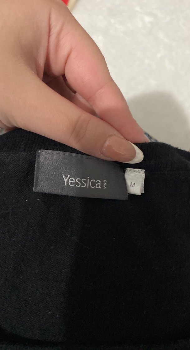 Çizgili Siyah Kadın Triko Kazak - Görsel 3