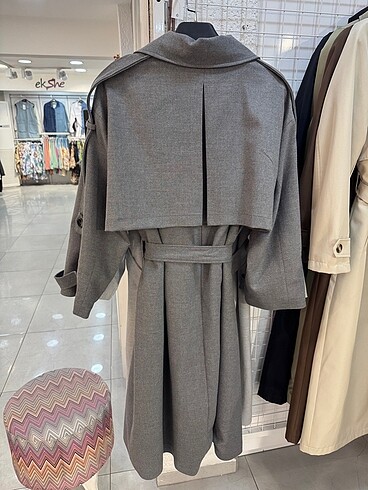 s Beden gri Renk Zara muadil trençkot