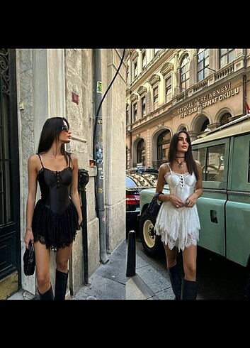 Zara model dantel elbise