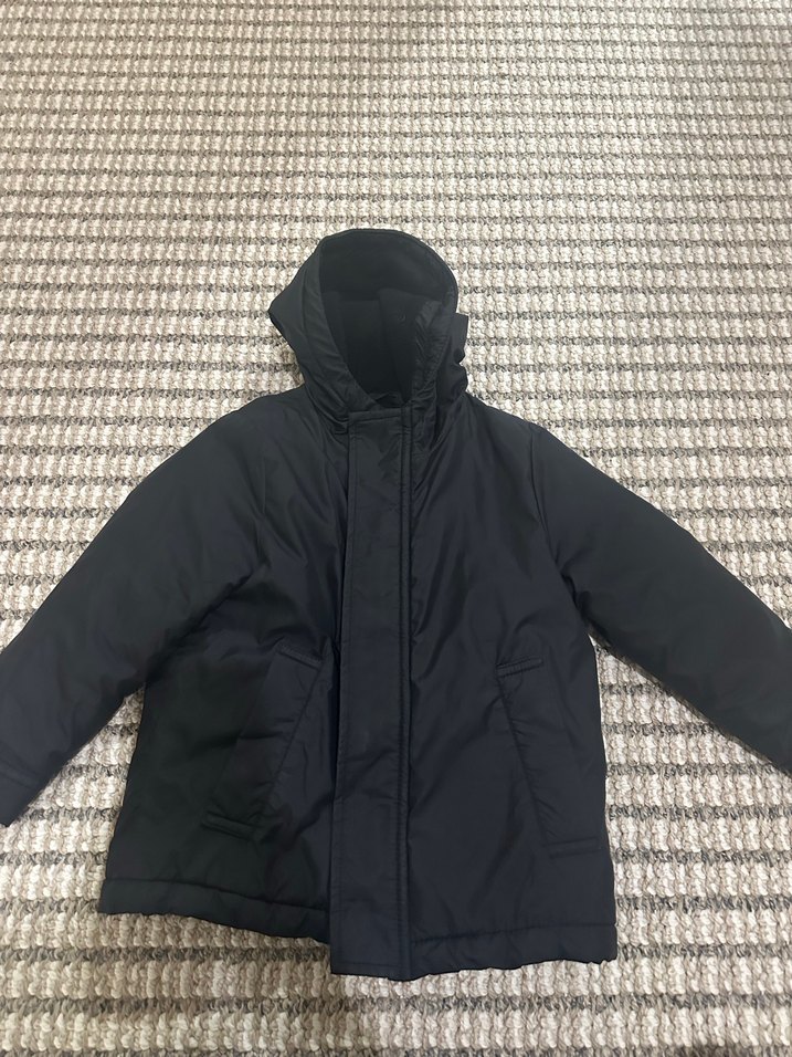 Erkek Çocuk Siyah Fermuarlı Yüksek Yakalı Kaban - Görsel 2