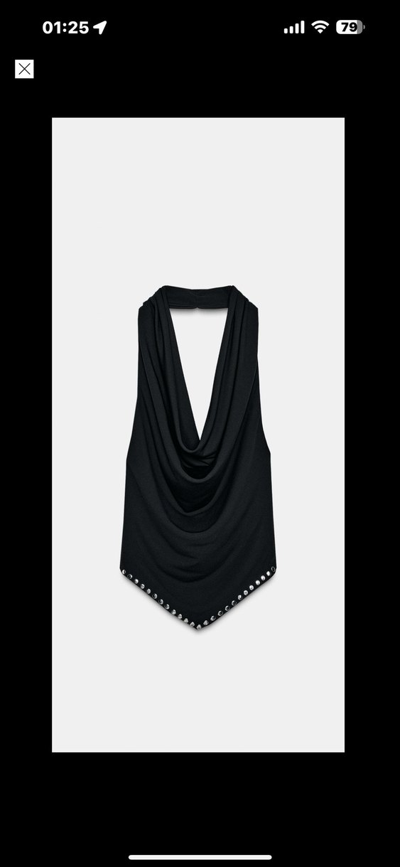 Kadın Siyah Drapeli Body Chain - Görsel 2