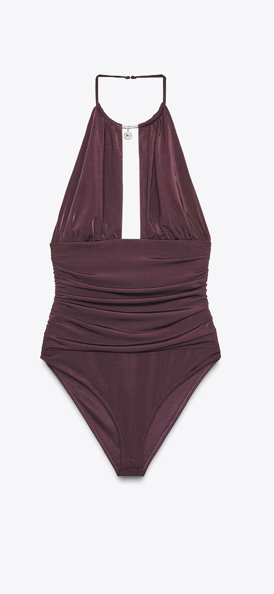 Bordo Kuşaklı Bol Kesim - Görsel 2