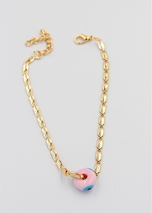 Pembe boncuklu halhal