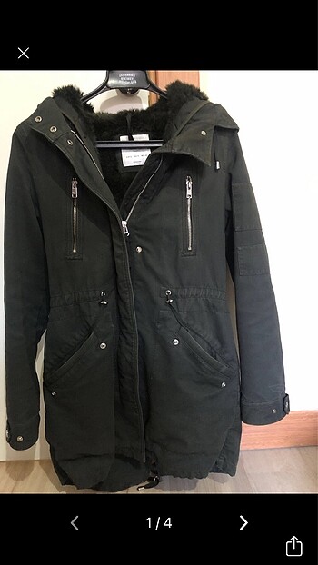 Orjinal Bershka Kaban Parka - Görsel 3