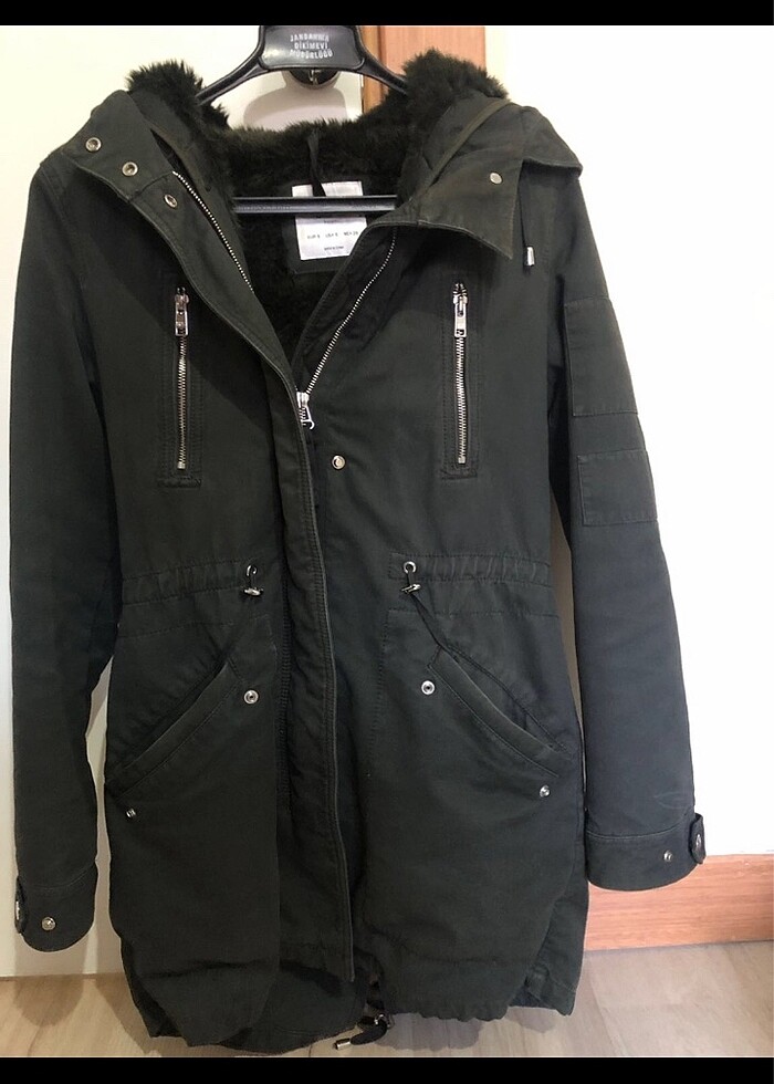 Orjinal Bershka Kaban Parka - Görsel 3