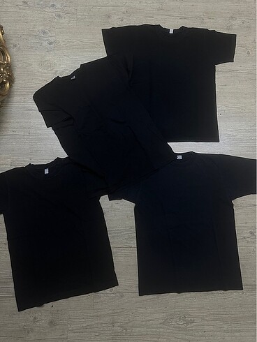 4 adet l-xl siyah tshirt