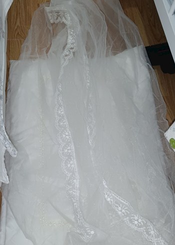 Beyaz Fransız dantel bebek beşik uyku seti - Görsel 6