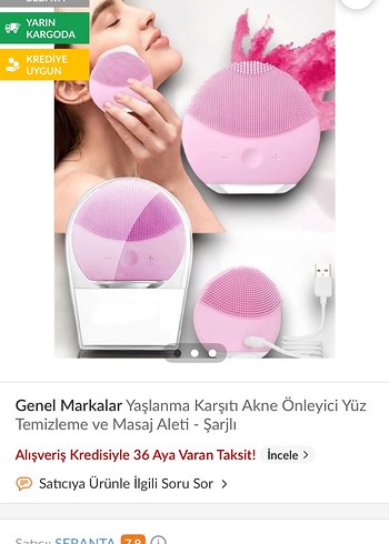 Philips Titreşimli Pembe Yüz Temizleme ve Masaj Aleti