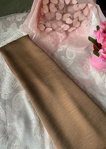 Diğer Bej Dantel Detaylı Kadın Saten Şal