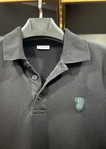s/m Beden Düğmeli Siyah Kısa Kollu Erkek Polo Tişört
