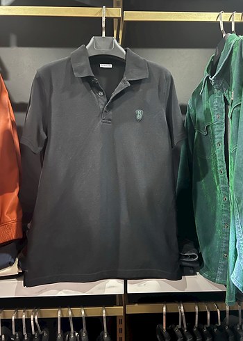 Gucci Düğmeli Siyah Kısa Kollu Erkek Polo Tişört