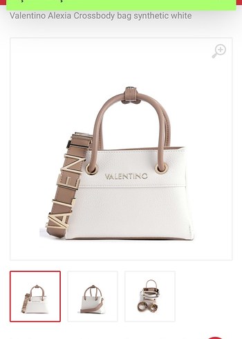 Valentino Orjınal Beyaz Deri Kadın Çapraz Çanta