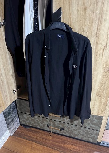 Gant Siyah Minimal Uzun Kollu Gomlek