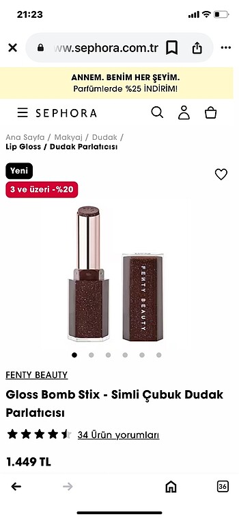 Fenty Beauty Simli ruj