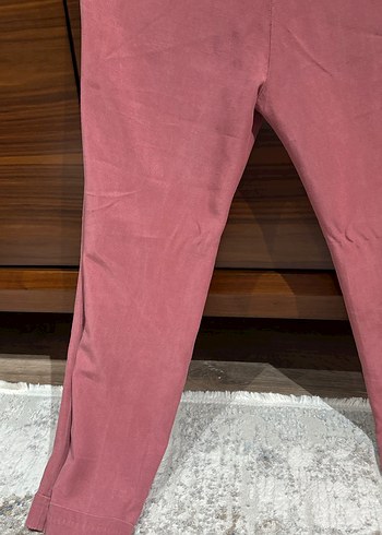 Düğmeli Pembe Süet Kadın Pantolon - Görsel 6