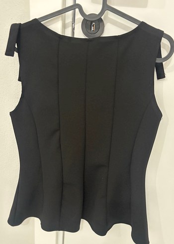 Siyah Askılı Mini Bluz - Görsel 4