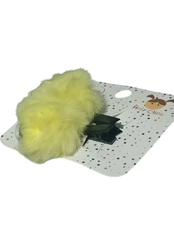 Sarı Peluş  Gözlük Detaylı Saç Tokası SON FİYATTIR - Görsel 2