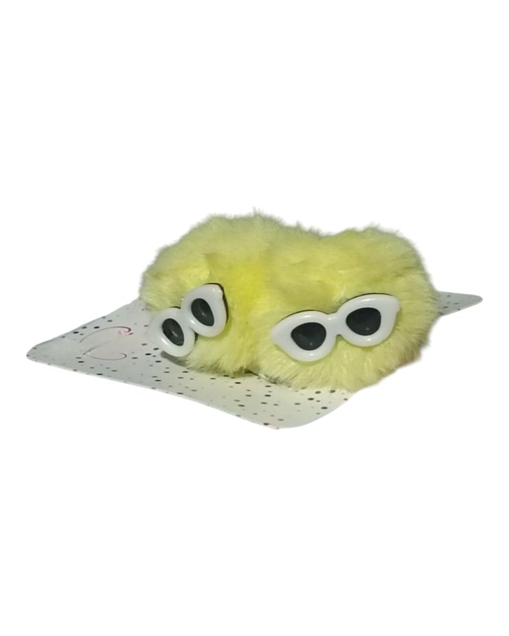 Sarı Peluş  Gözlük Detaylı Saç Tokası SON FİYATTIR - Görsel 4
