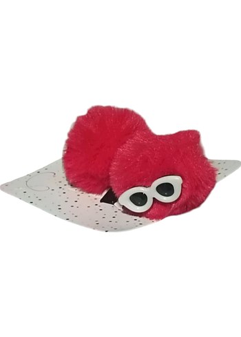 Kırmızı Peluş Çocuk Saç Tokası SON FİYATTIR - Görsel 3