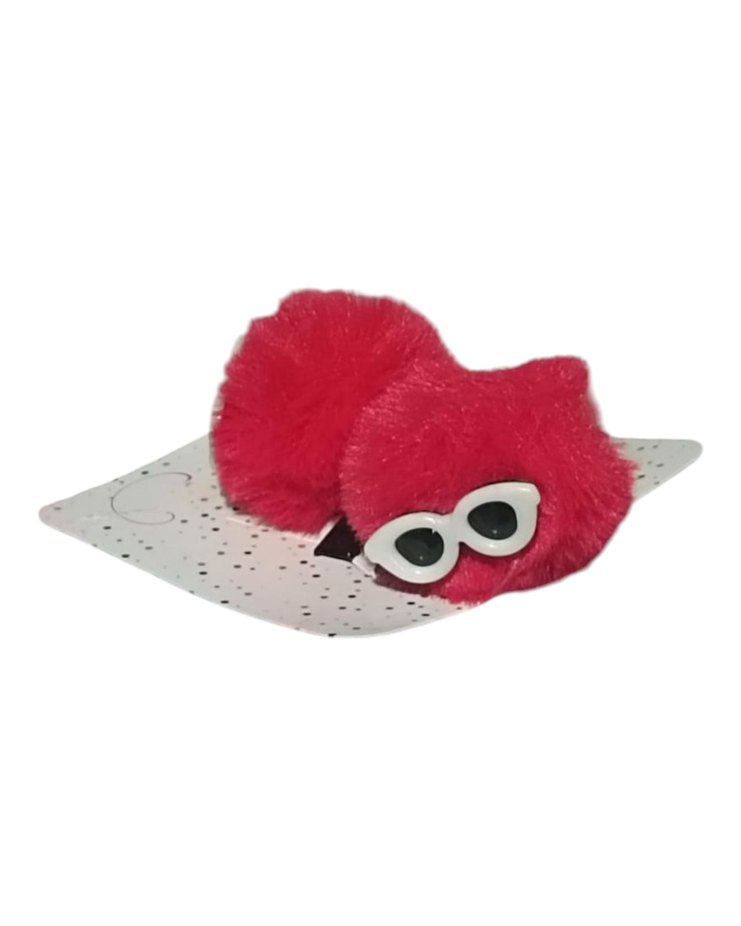 Kırmızı Peluş Çocuk Saç Tokası SON FİYATTIR - Görsel 3