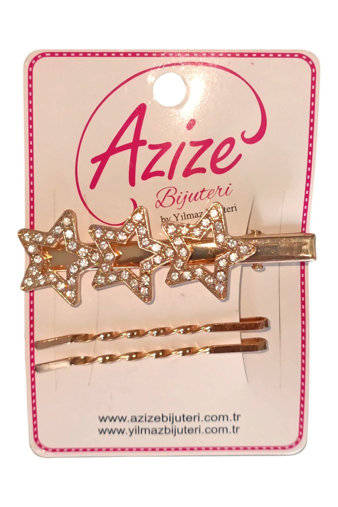 Altın Renkli Yıldız Sıralı Toka Seti SON FİYATTIR - Görsel 3