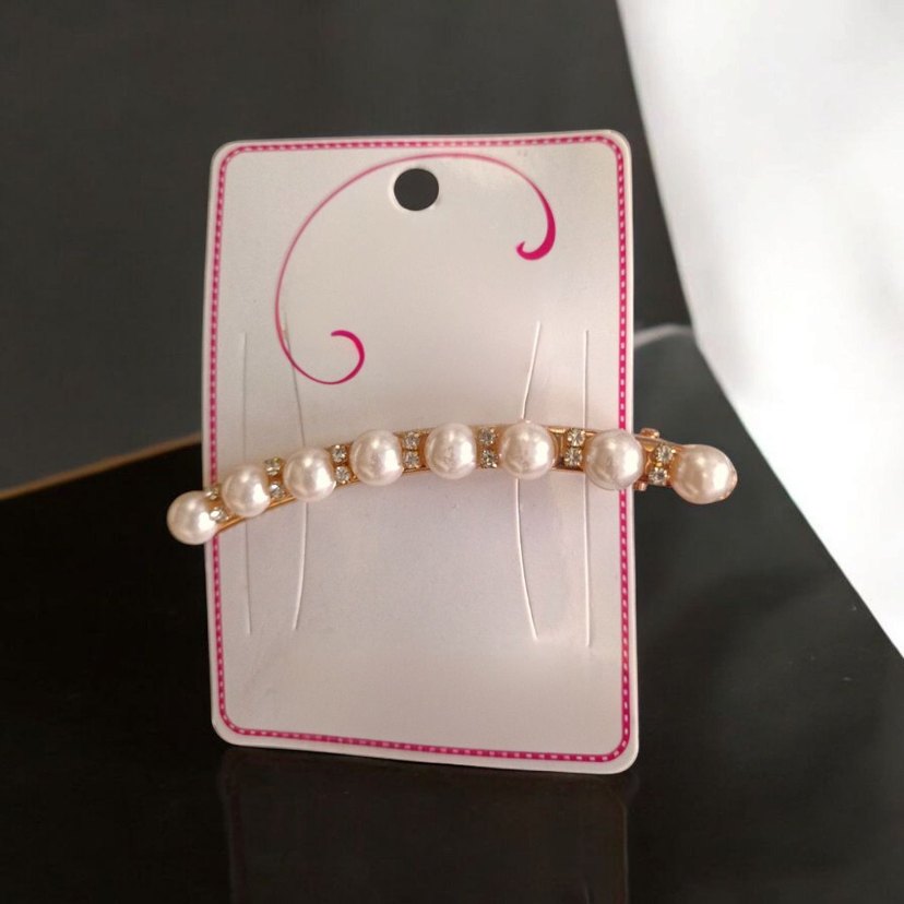 Beyaz Boncuklu Kadın Saç Tokası SON FİYATTIR - Görsel 3