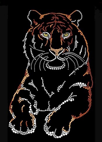 Renkli Kristal Taş Baskı - Görsel 4