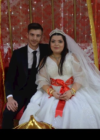 helana V Yaka Beyaz Gelinlik - Görsel 2