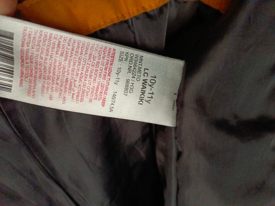 Sarı Fermuarlı Erkek Çocuk Mont - Görsel 4