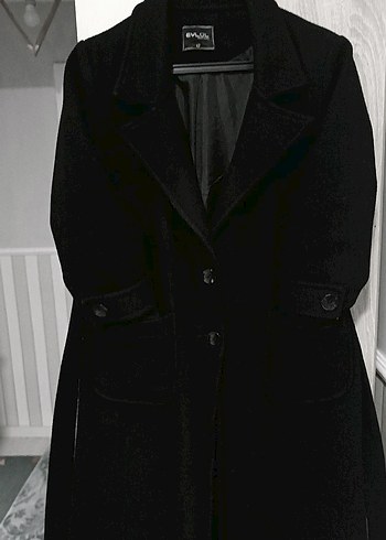 Kemerli Siyah Uzun Kaban - Görsel 5