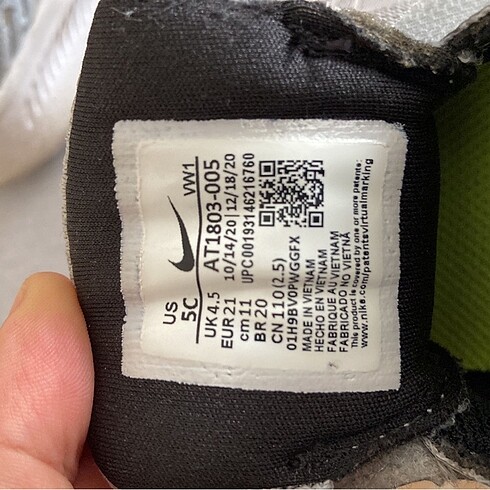 21 Beden gri Renk Nike bebek spor ayakkabısı