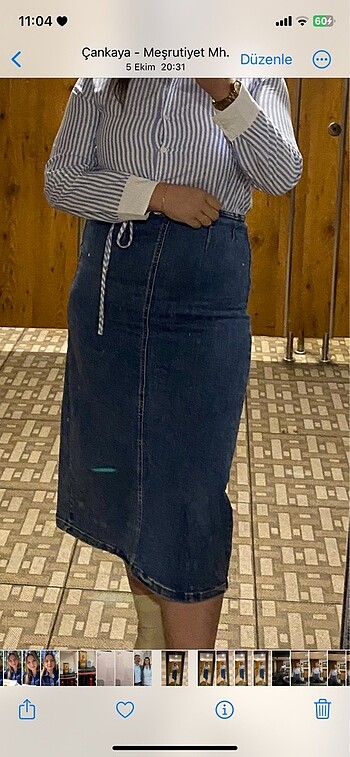 Stradivarius Denim Etek 42 Beden