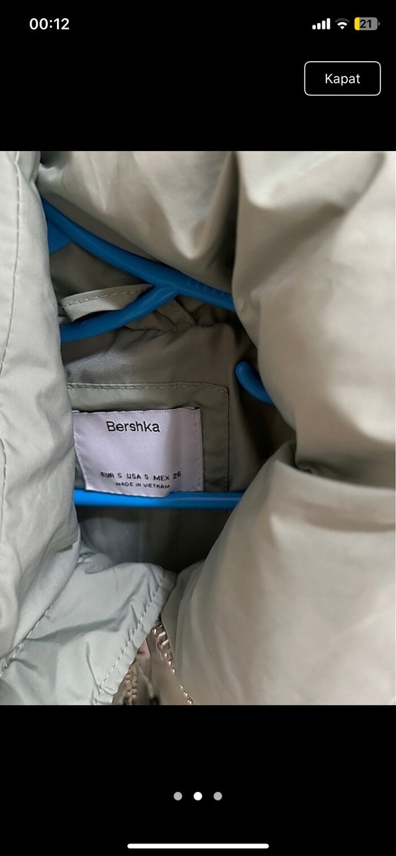 Düğmeli Gri Kısa Kadın Kışlık Mont - Görsel 2