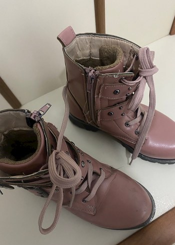 Kız Çocuk Pembe Deri Tokalı Bot - Görsel 2